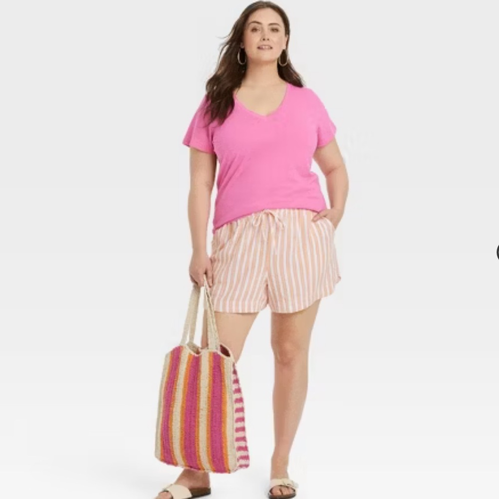 Universal Threads Pink Striped Tote/Bag.